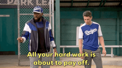 A man saying, "All your hard work is about to pay off."