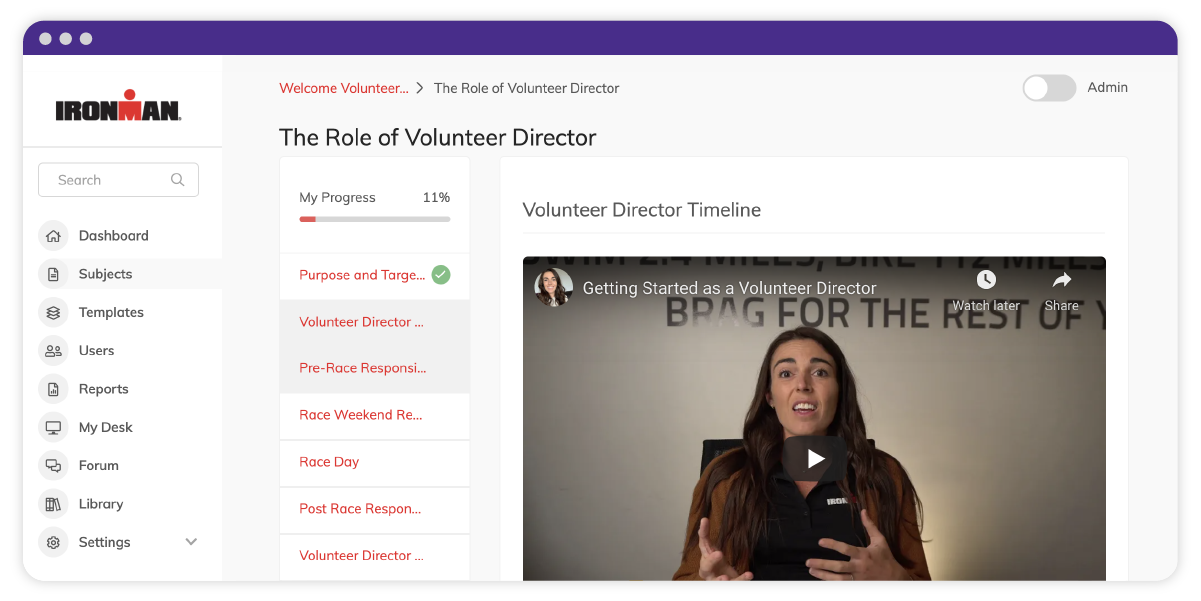What volunteer training looks like in Trainual!
