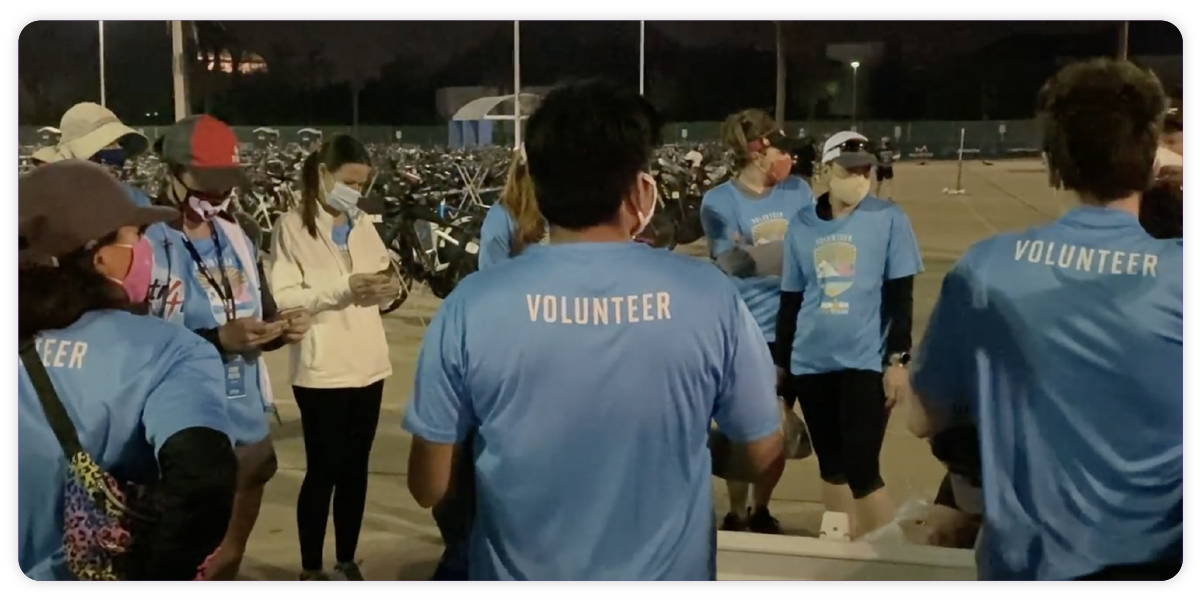 Volunteers at IRONMAN 70.3 Texas