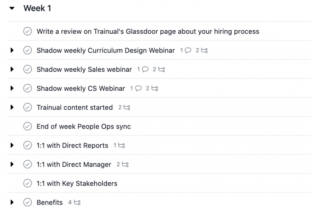 Week 1 To-Dos example