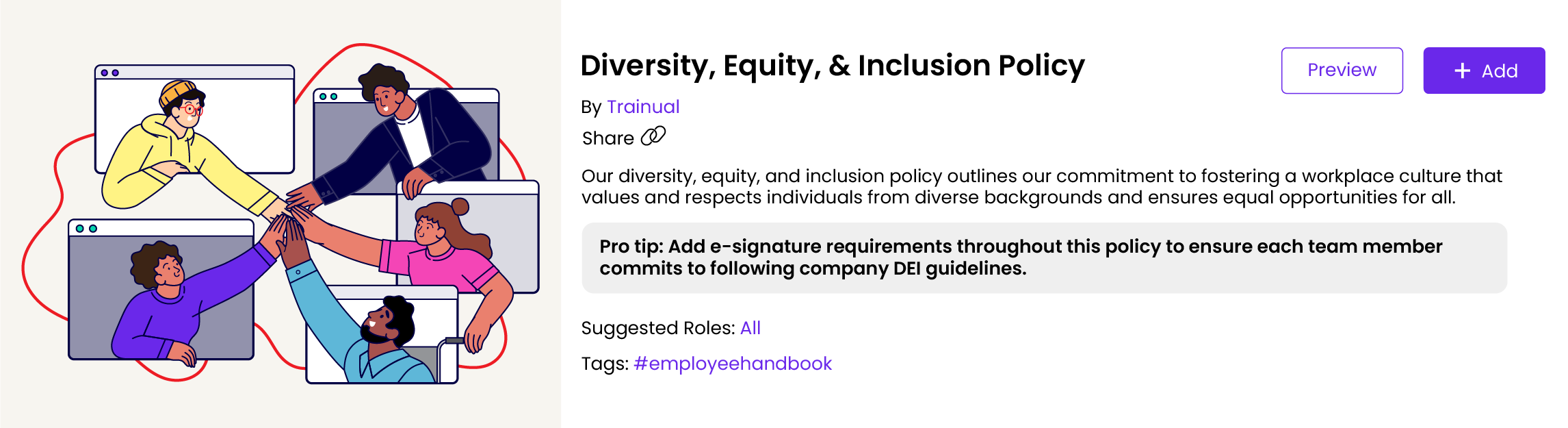 Diversity, equity, and inclusion Policy template