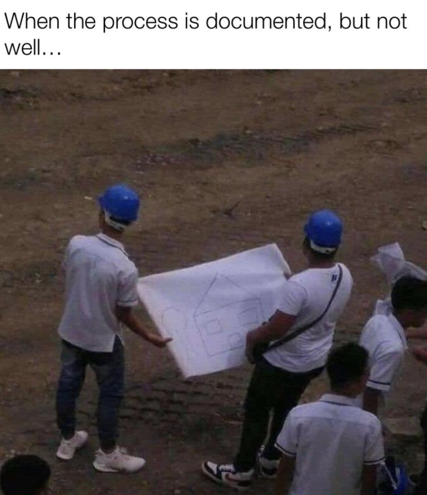 When a process is documented, but not well.