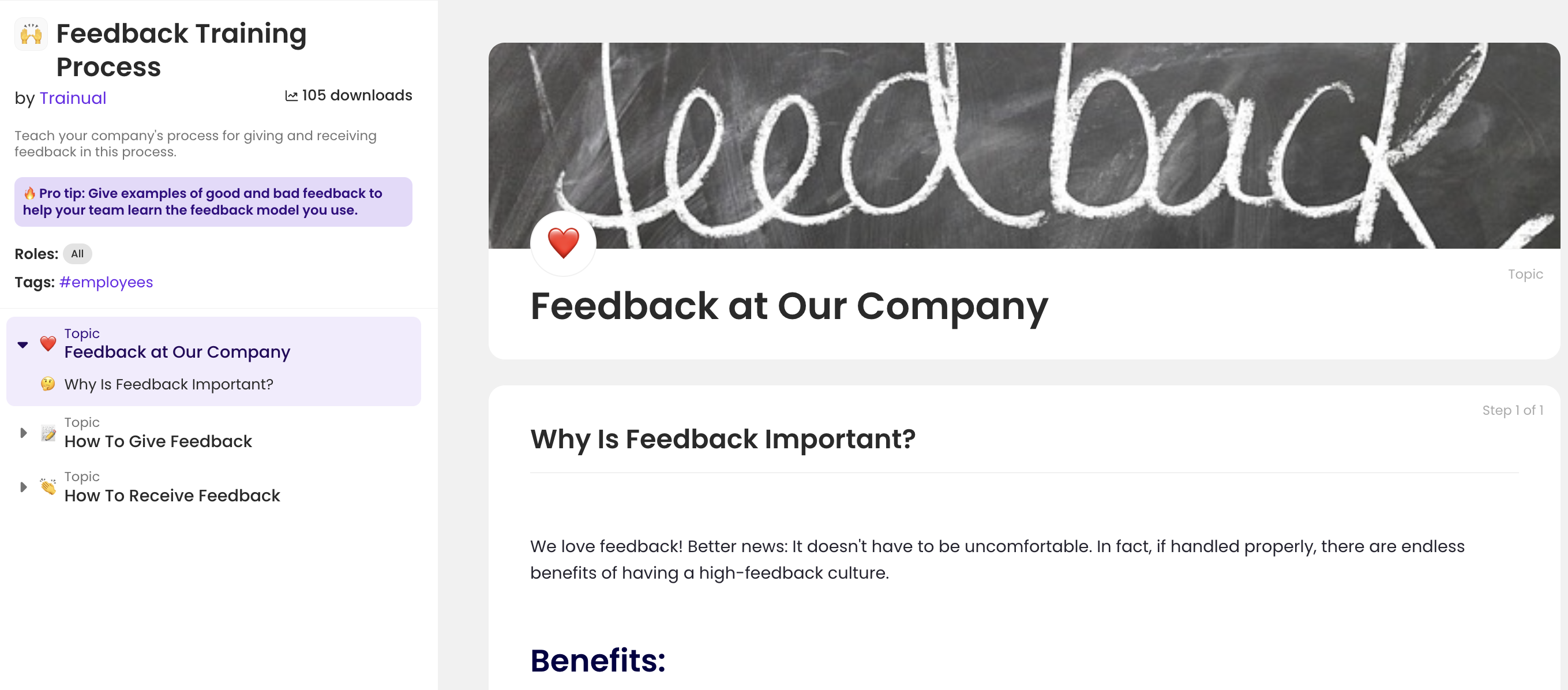 Feedback at Trainual!